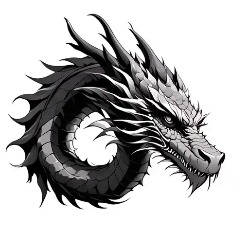 Dragon Sleeve Tatto For Left Arm Sleeve