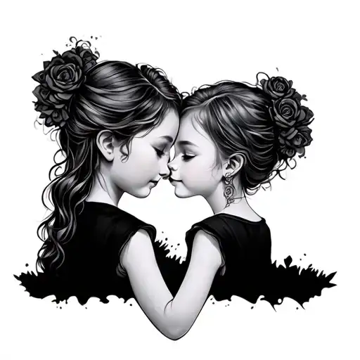 Love Of A Mother With It Is Two Girls