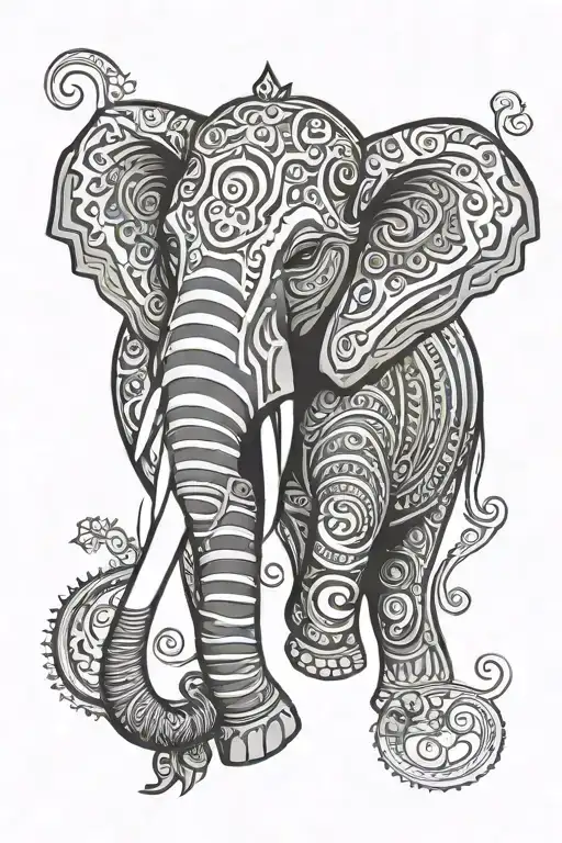 Tribal Elephant Head