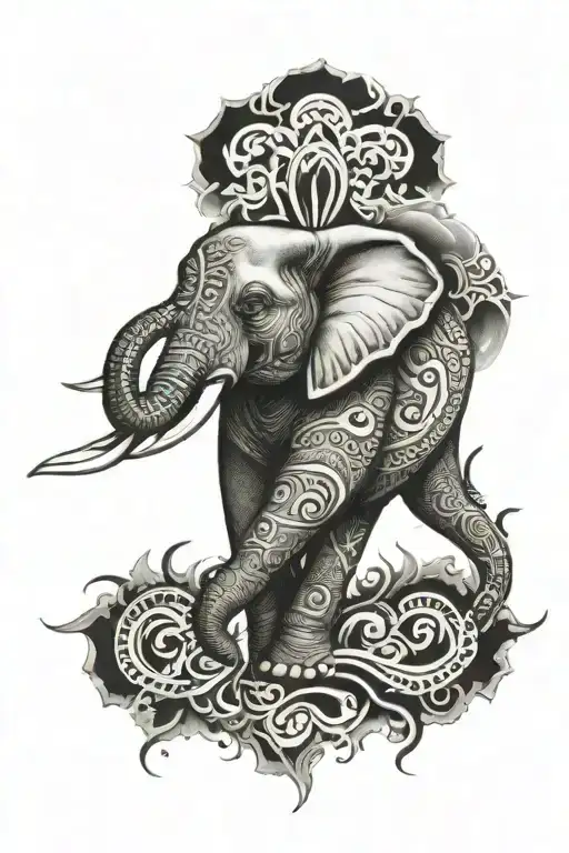 Elephant Head Half Sleeve