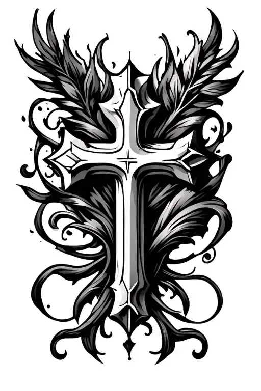 Cross Tattoo Design