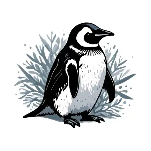 Penguin In Nordic Symbols