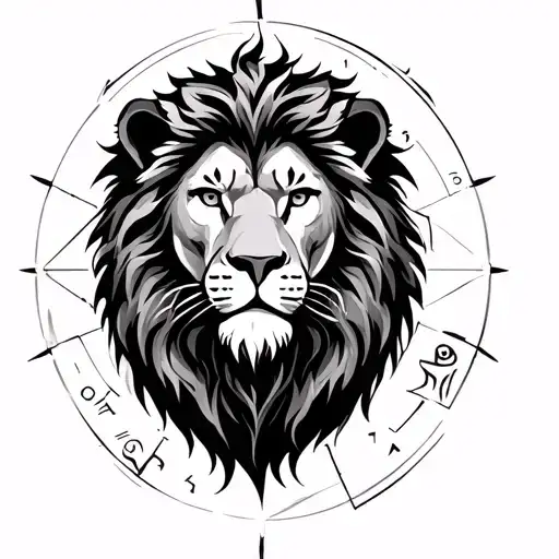 Astrology Lion Sign Abstract But Not Animal