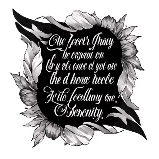 Serenity Prayer On A Script