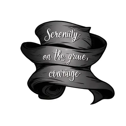 Serenity Prayer On A Script Roll