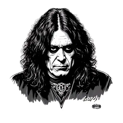 Ozzy Osbourne Tattoo Flash