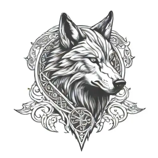 Wolf Shoulder Tattoo Viking