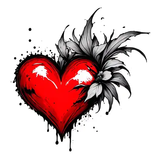 Red Heart Outline