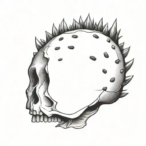 Western Cactus Growing Out Of Decayed Skull Soft Shading