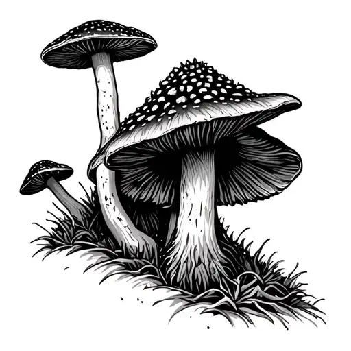 Bigfoot Peaking Around A Morel Mushroom