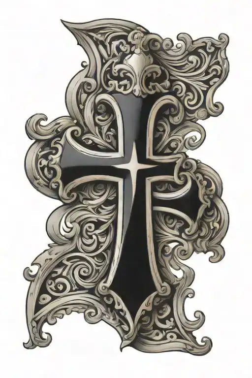 Deck Of Cards With A Cross
