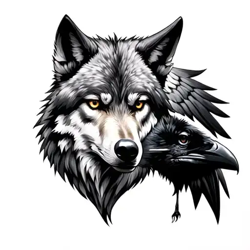 Wolf And Raven
