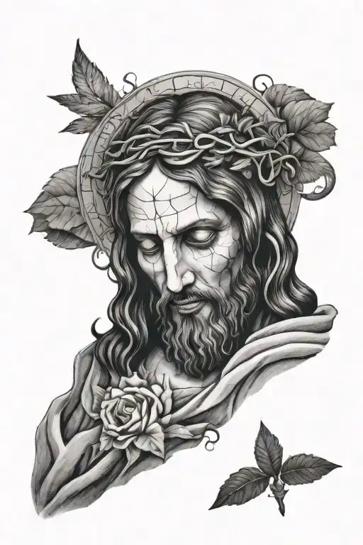 Jesus With Nature Behind Him