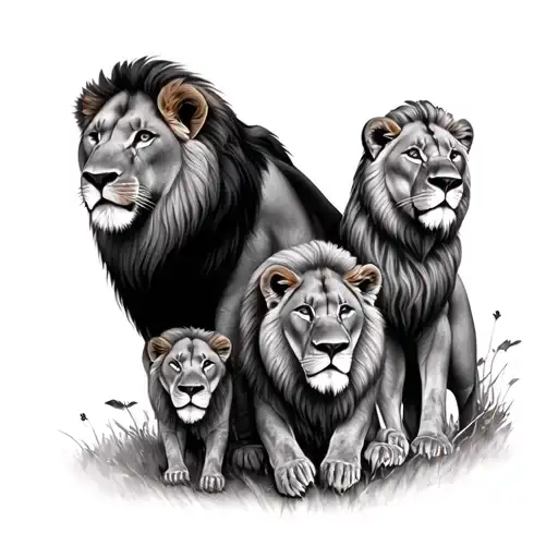 4 Lion Family