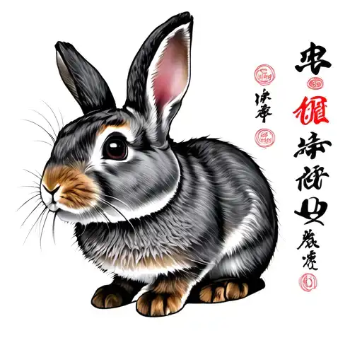 Masculine Chinese Zodiac Rabbit Hand
