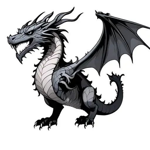 Dragon With Wings And Legs Wrapping The Forearm