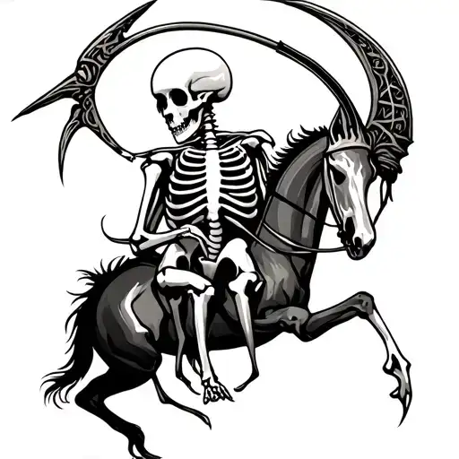 Skeleton Sagittarius Zodiac Sign
