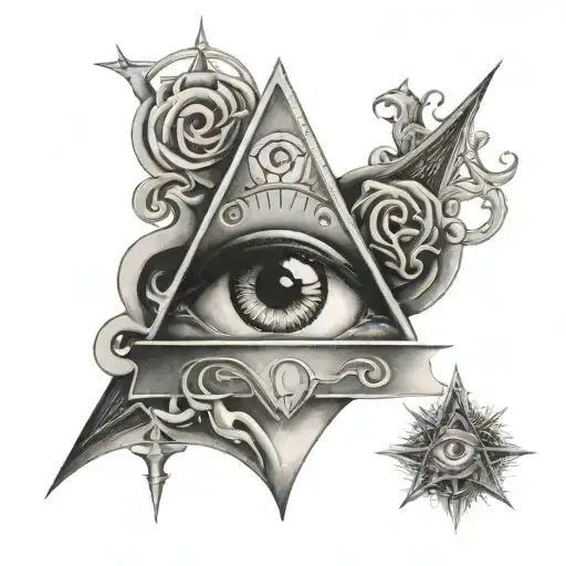 Illuminati Tatoo With Eye Inside 2005 Written