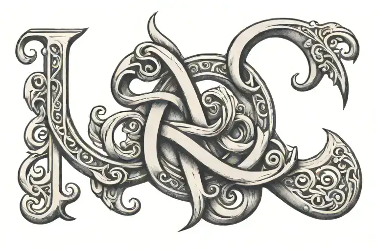 The Letter J And C Intertwined Symbolizing Forever Together