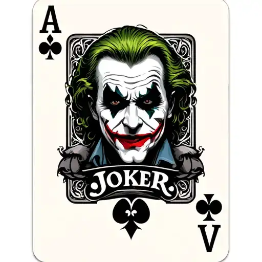A Playingcard With The Joker Cards Logo