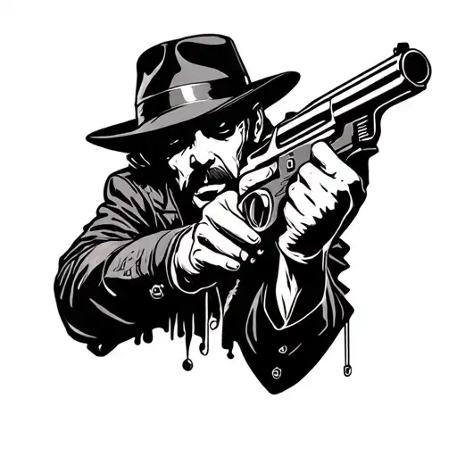 Gangster Silhouette Working