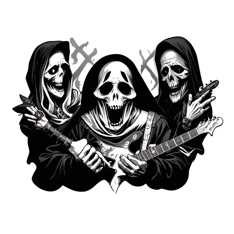 Create A Tattoo Based On The Band Ghost Holding