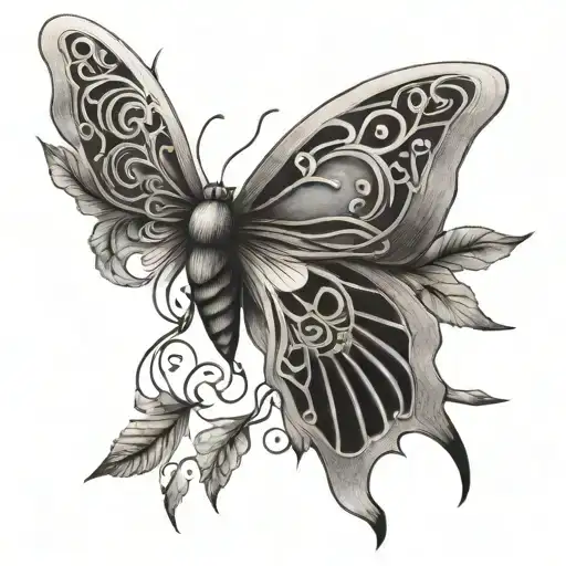 A Moth With Vines Wrapped