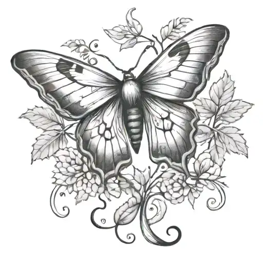 A Moth With Vines Around It