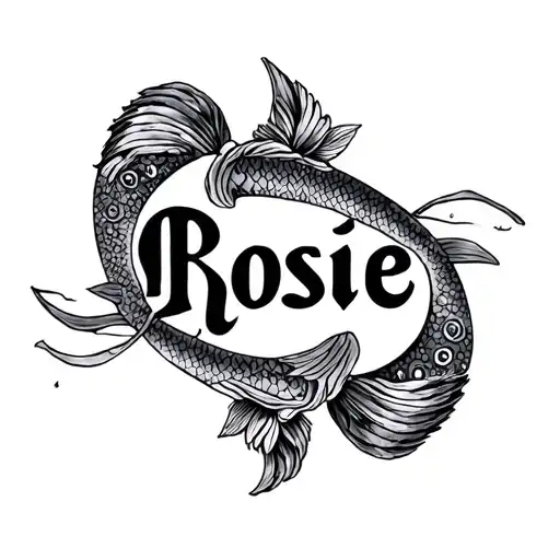 Rosie Name With Pisces Sign Incorporated