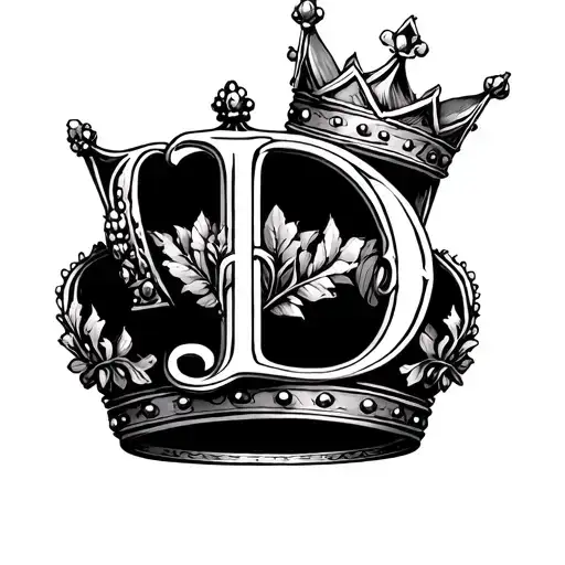 Queens Crown With The Letter D