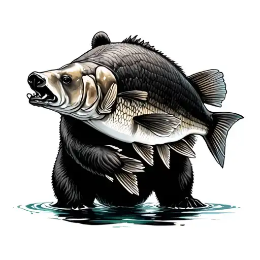 Bear Eating Fish