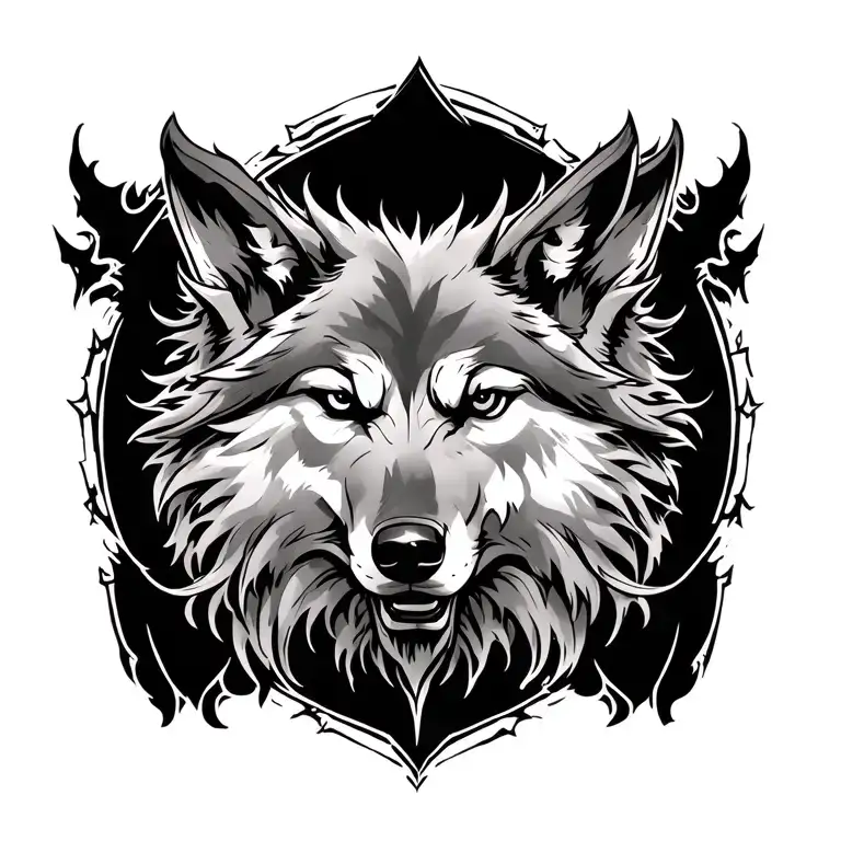 Sigil Of Lucifer With Wolf