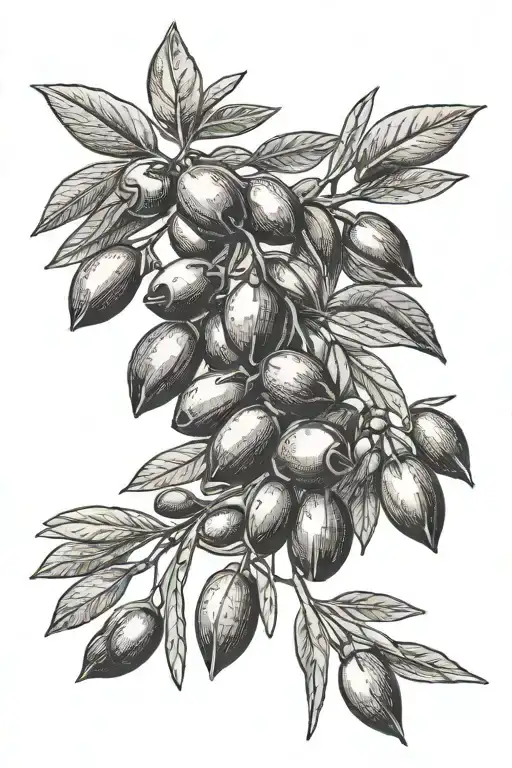 Olive Branch Line Drawing