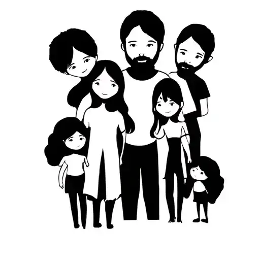 Family In Lines