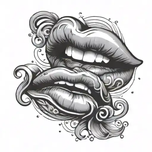 Floating Lips Kissing
