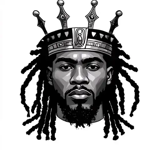 Black Man With Dreads Pharaoh Crown