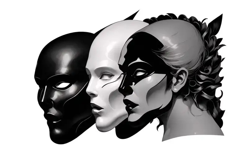 3 Faces Two Masked One Revealed