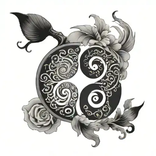 Spinning Yin And Yang Semicolon