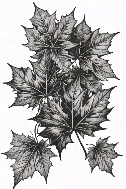 Maple Leaves In The Wind