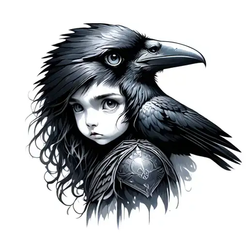 Crow Protector Little Girl