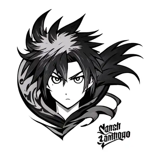 Gaara From Naruto Inspired Lower Back