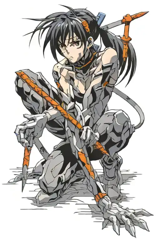 Rei From Neon Genesis Evangelion With Trident Stabbing Her
