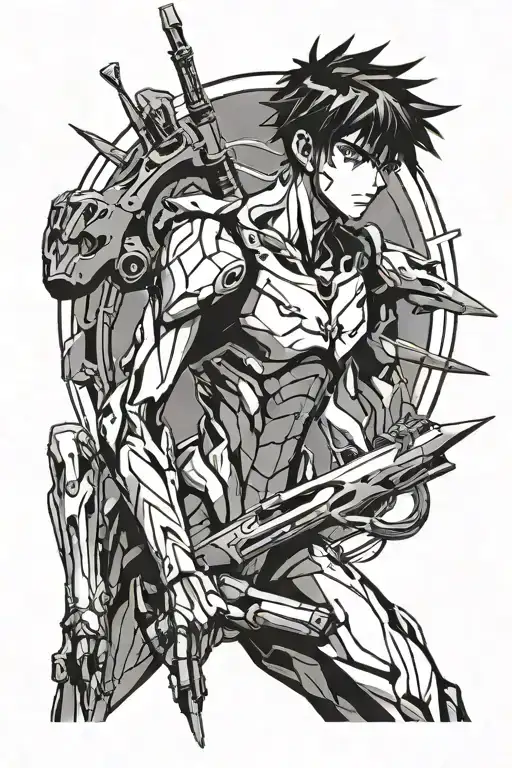 Rei From Neon Genesis Evangelion With Trident