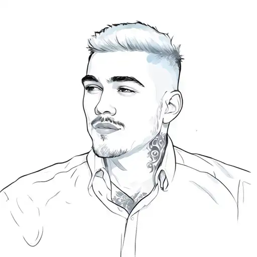 A Man In A Blue Shirt