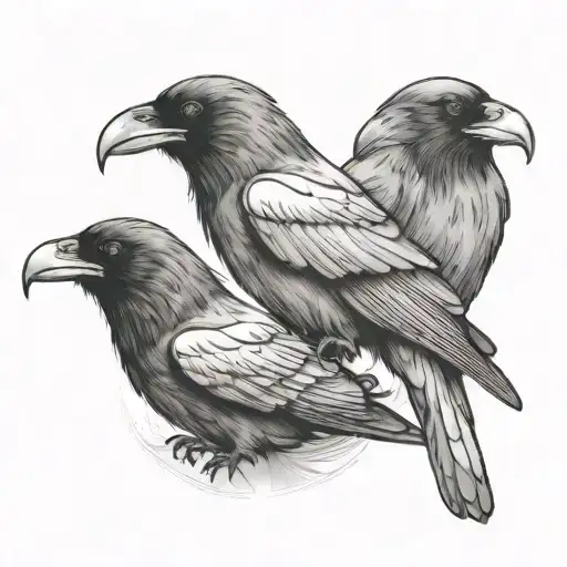 3 Ravens On Neck Emerging