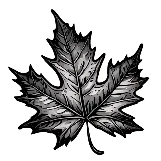 Calabiner Attached Maple Leaf In Tracking Man Hill