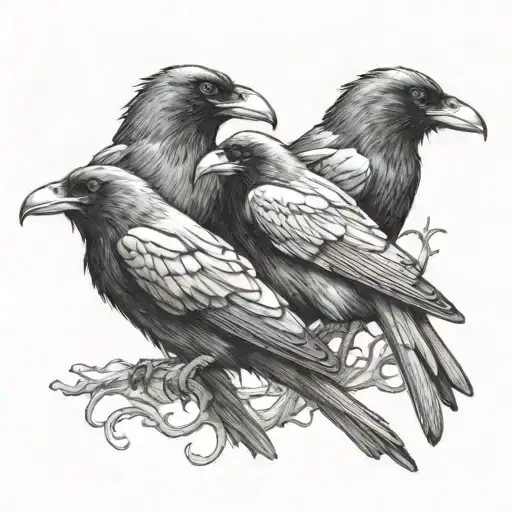 3 Ravens On Neck Emerging