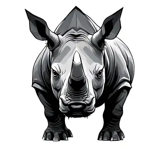 Geometric Lines Forward Facing Rhino