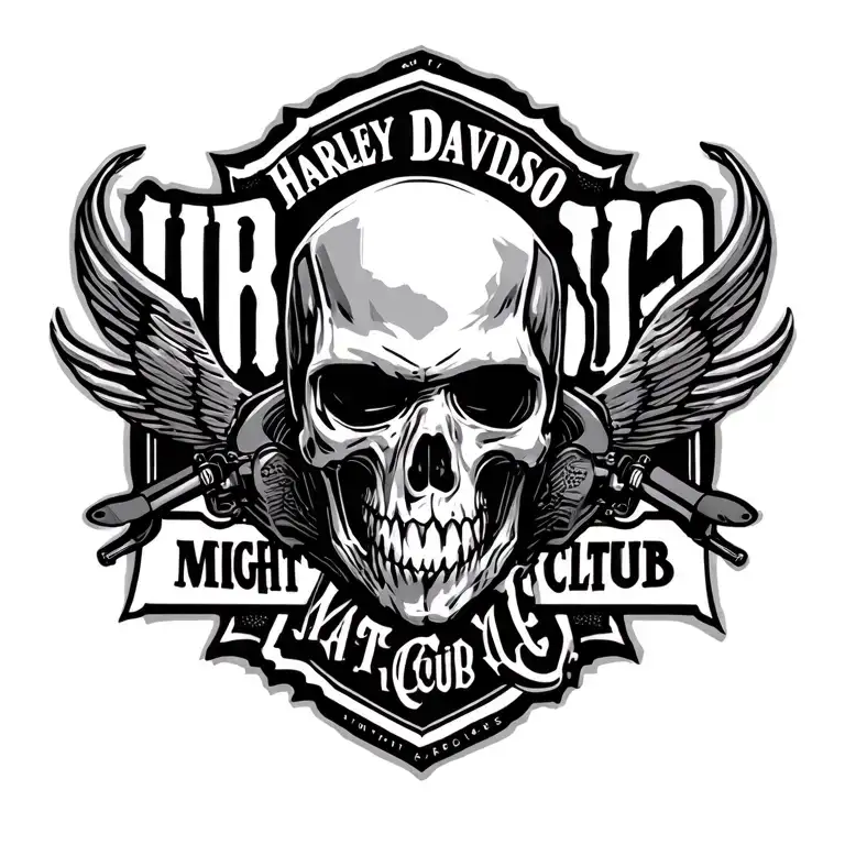 Harley Davidso Night Rod With Motorcycle Club Patch In The Middle