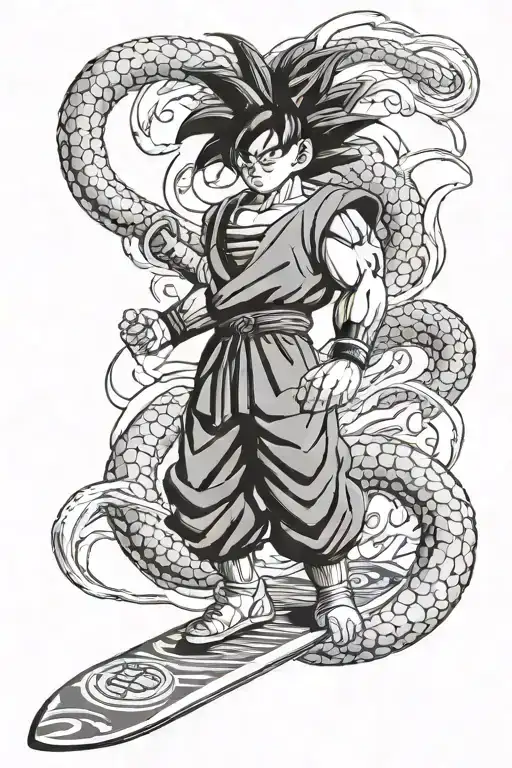 Son Goku Dragon Ball W Longboard